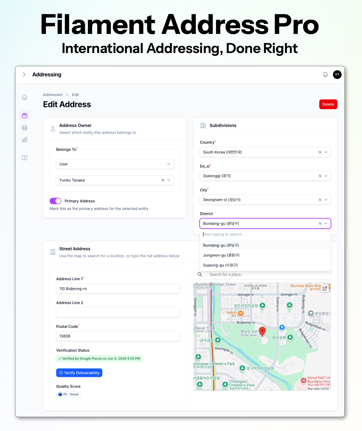 Filament Address Pro