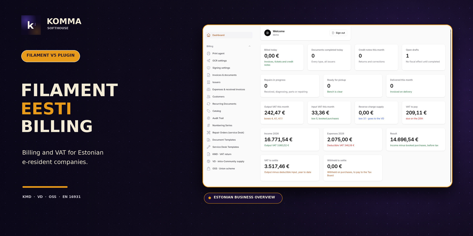 Filament Eesti Billing